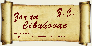 Zoran Čibukovac vizit kartica